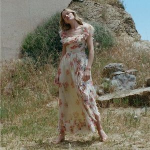 Doen Ernestine Dress in Sweet Gardenia print